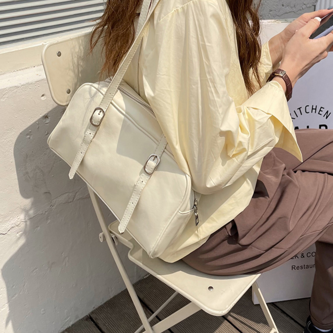spring 3color under arm shoulder bag
