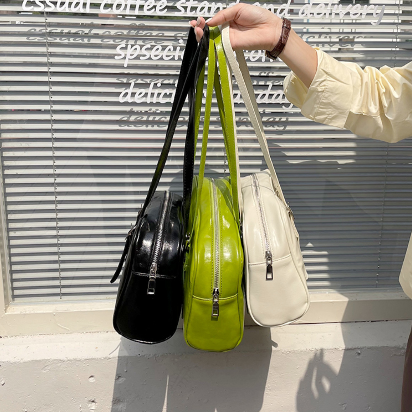 spring 3color under arm shoulder bag