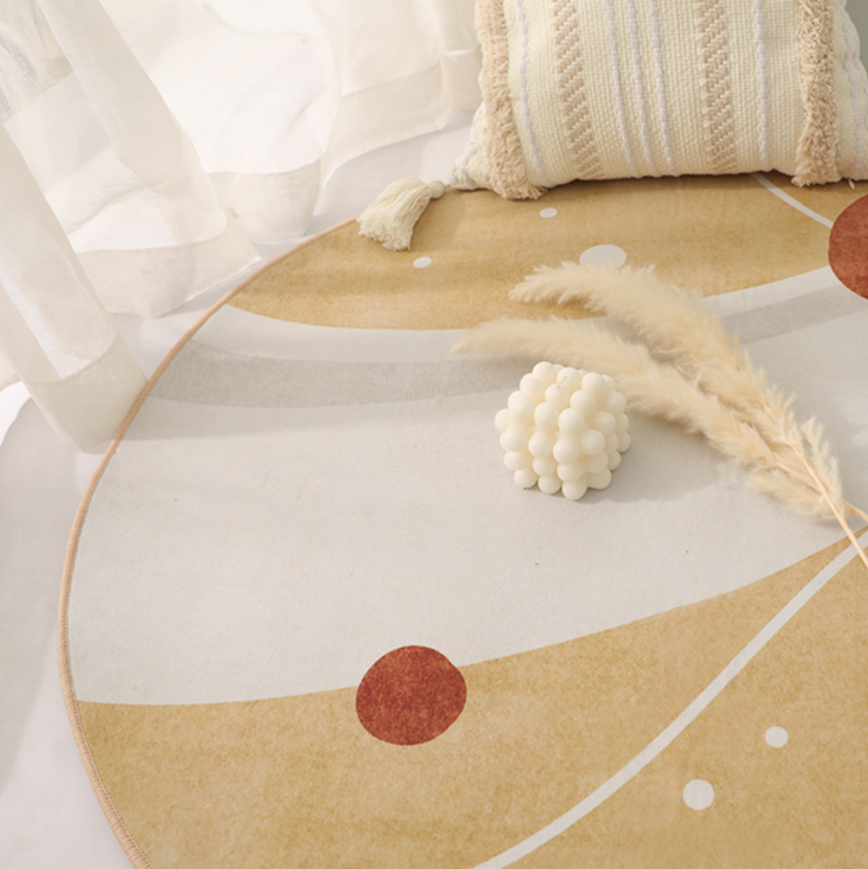 nordic abstract round mat