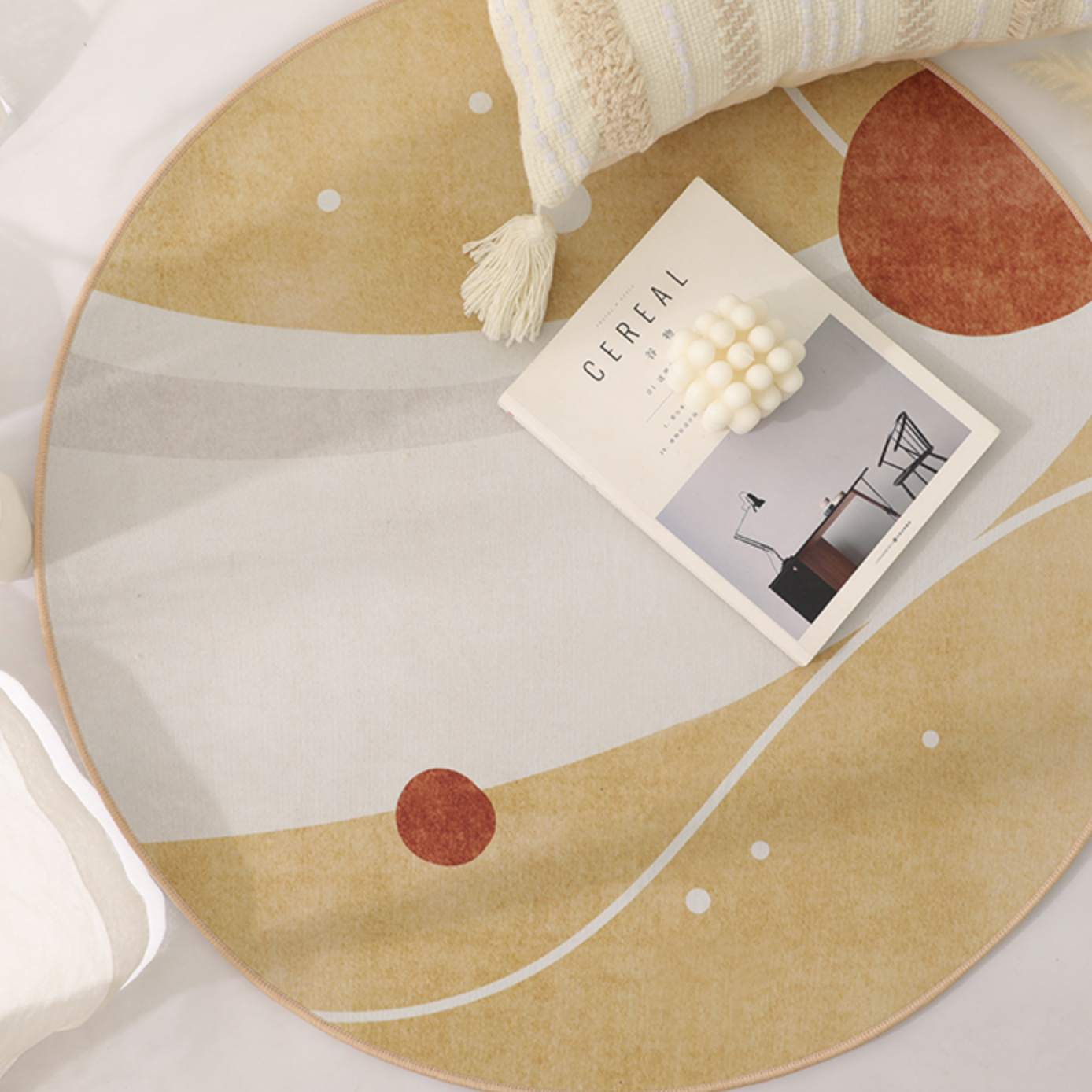 nordic abstract round mat