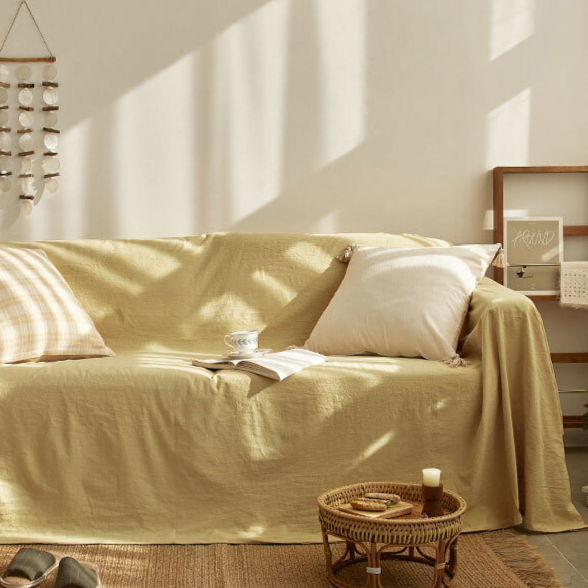 3color colorful cotton sofa cover