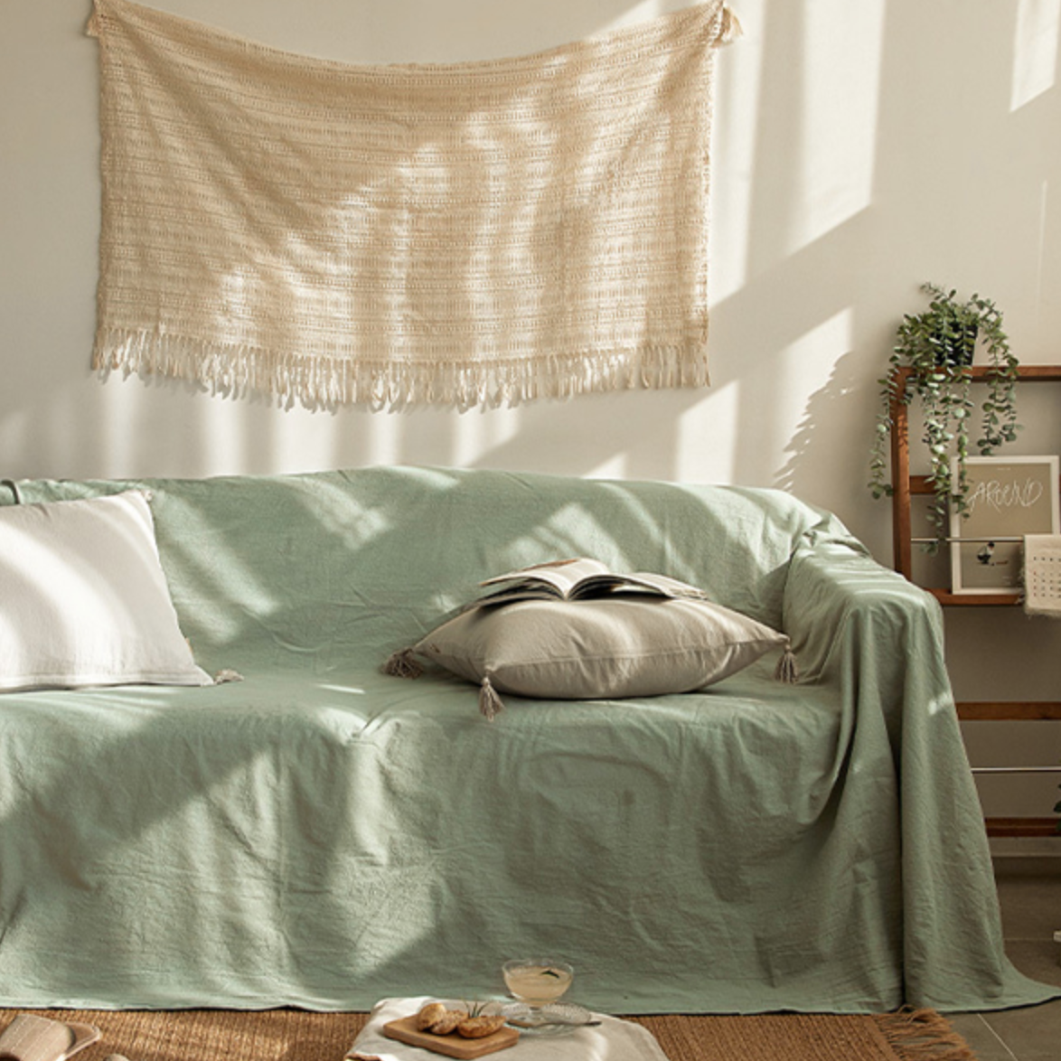 3color colorful cotton sofa cover