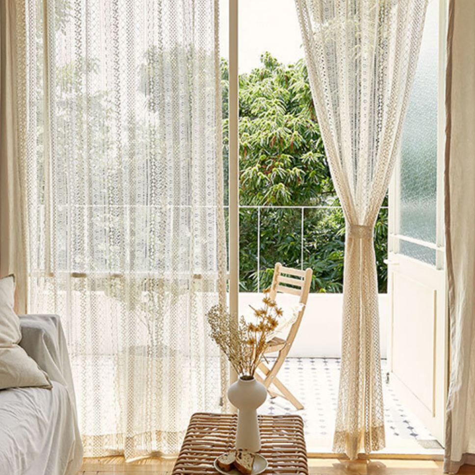 french retro lace curtain