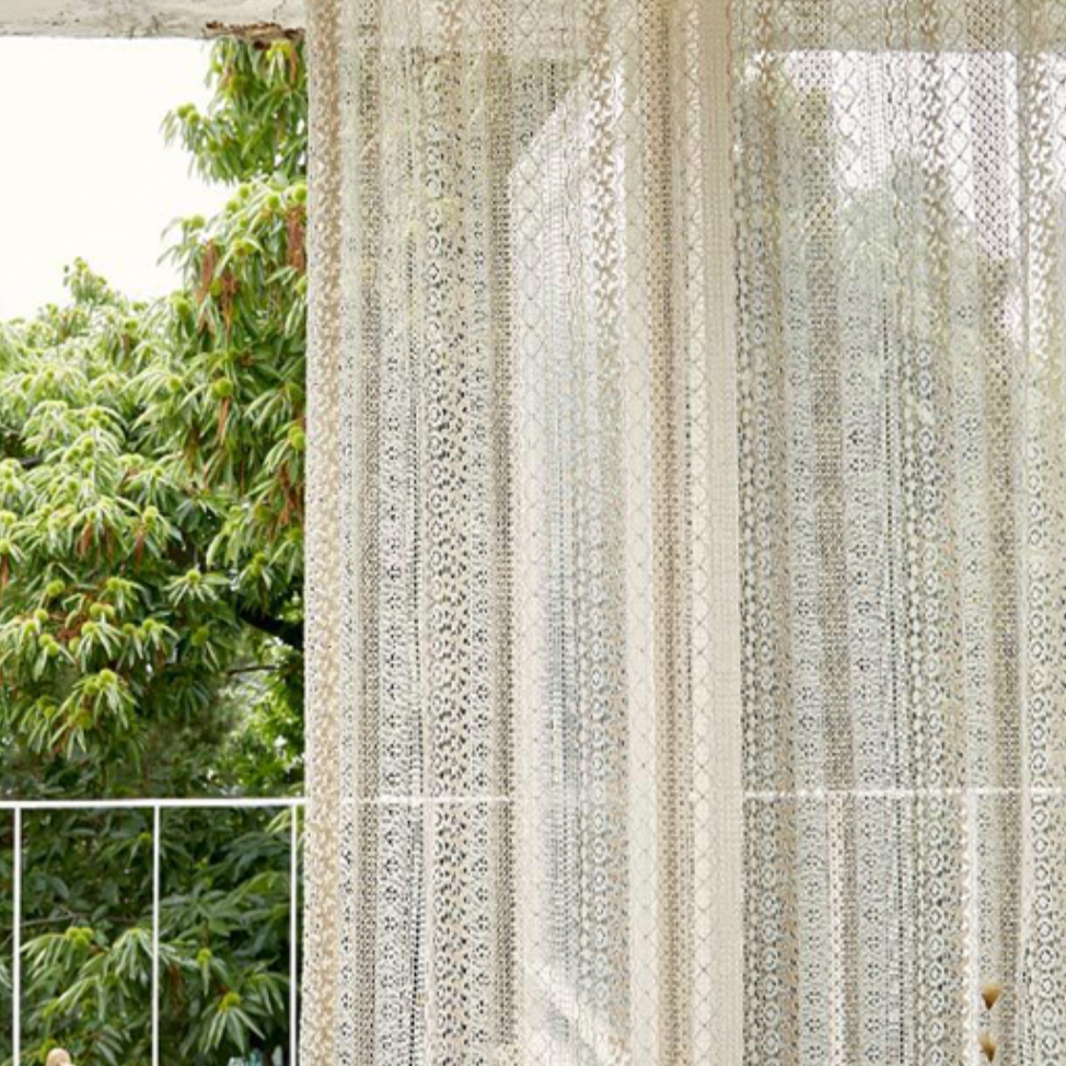 french retro lace curtain