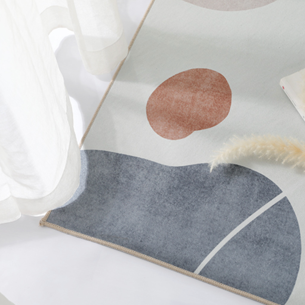 【即納】blue motif 3design square carpet / 80×160cm , A