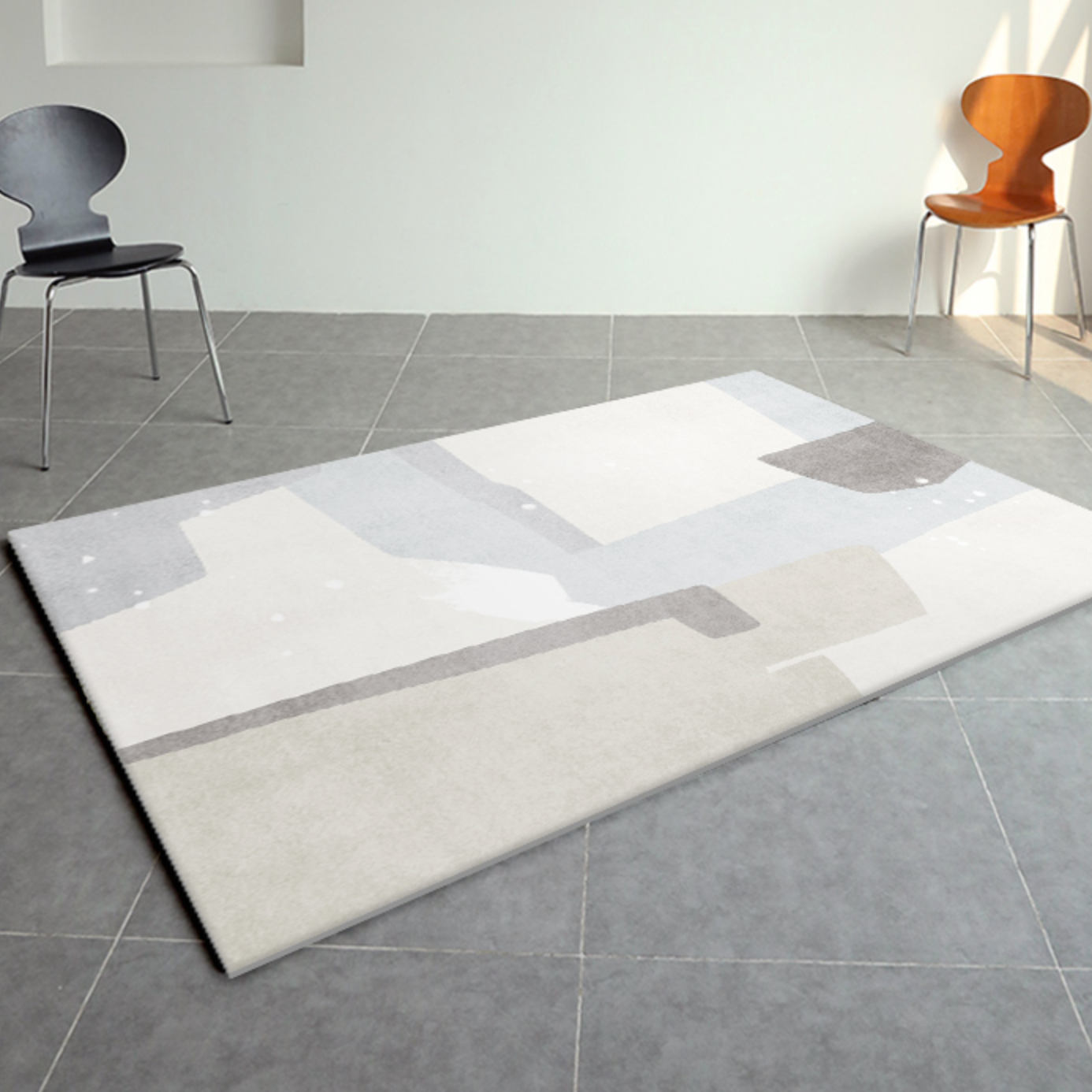 【即納】blue motif 3design square carpet / 80×160cm , A