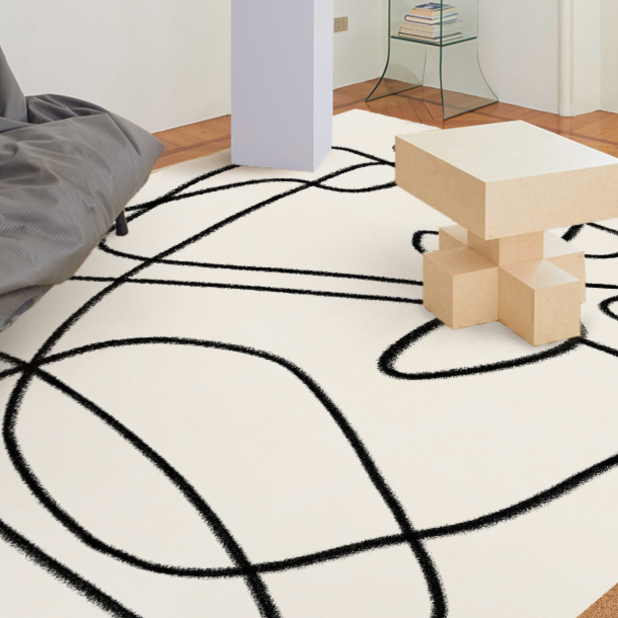 monotone art 4design square carpet