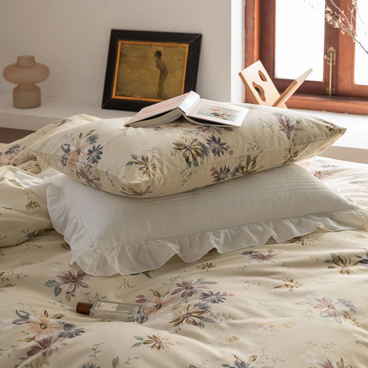 romantic pink bedlinen set