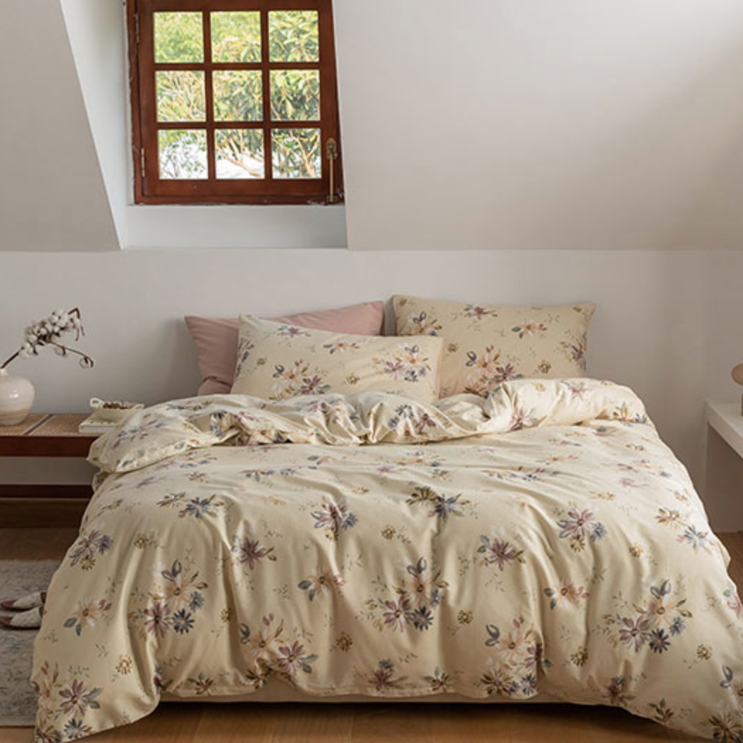 romantic pink bedlinen set