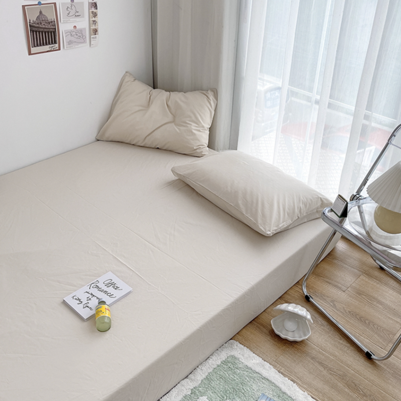 【大人気】19color simple mattress sheet & pillow sheets set