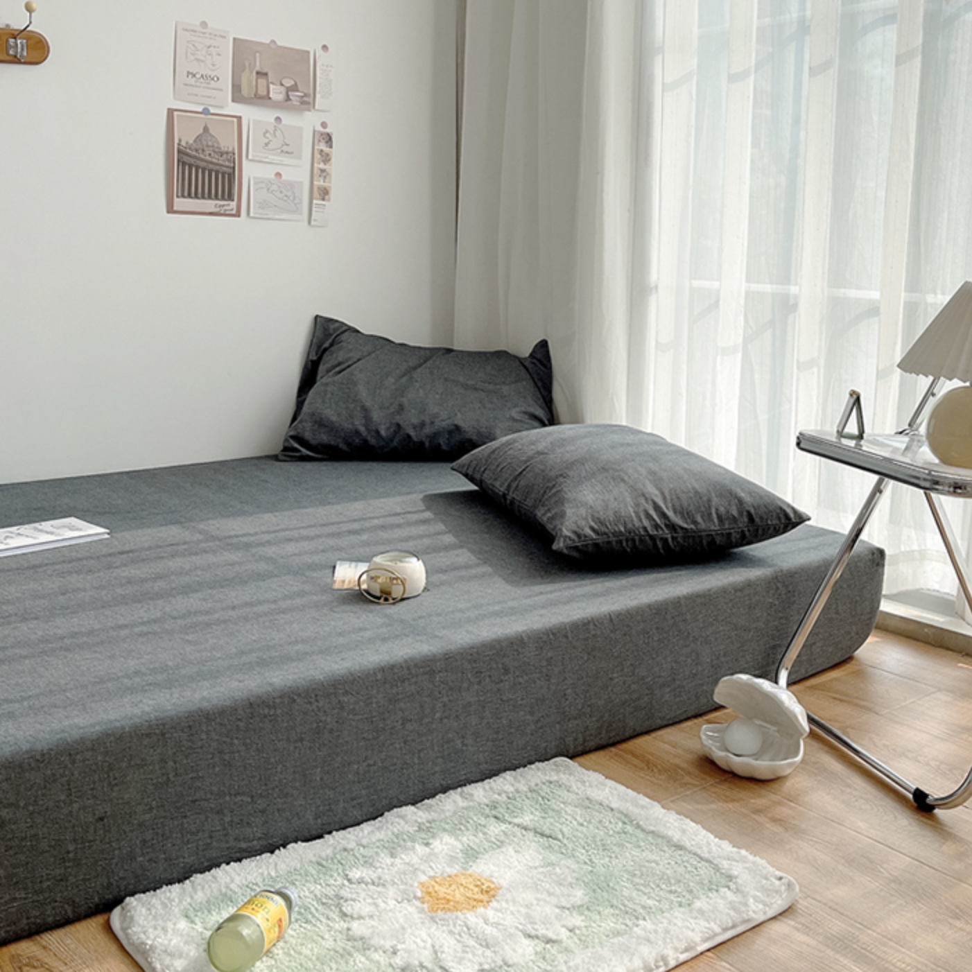 【大人気】19color simple mattress sheet & pillow sheets set