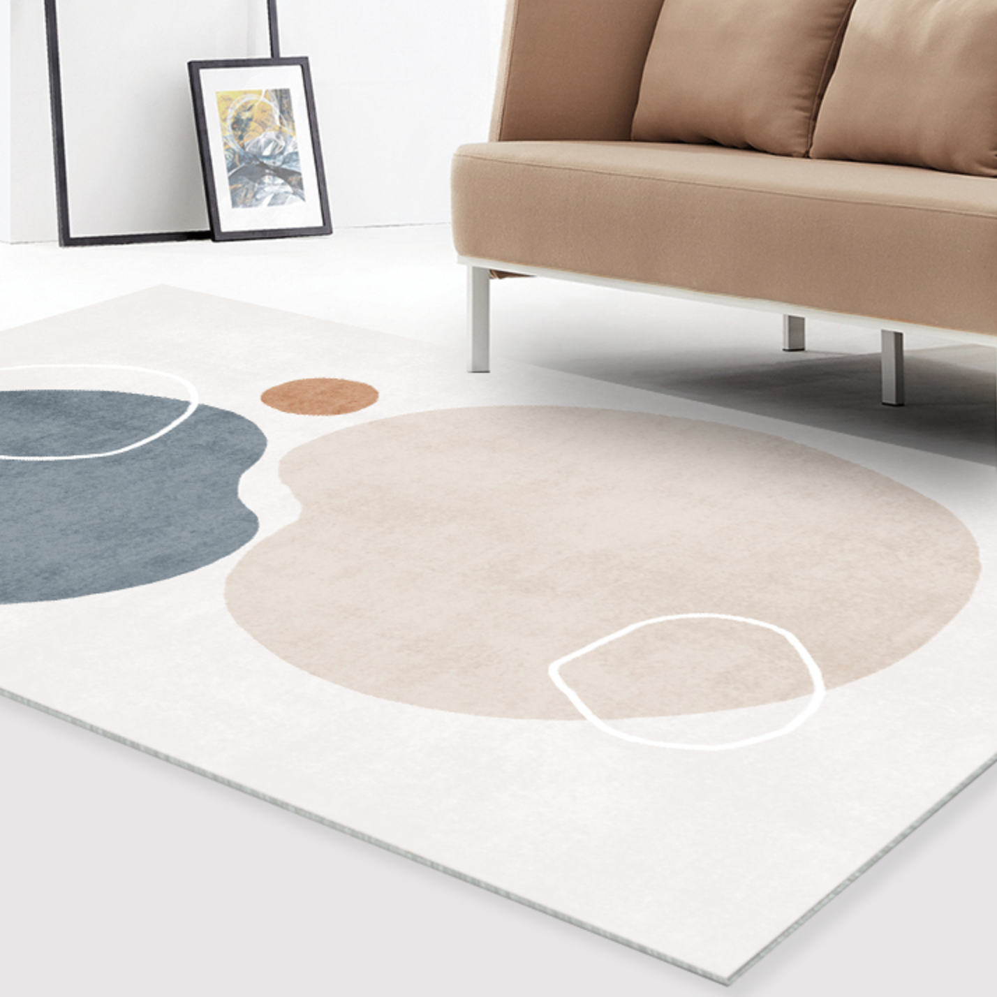 stone motif 4design square carpet