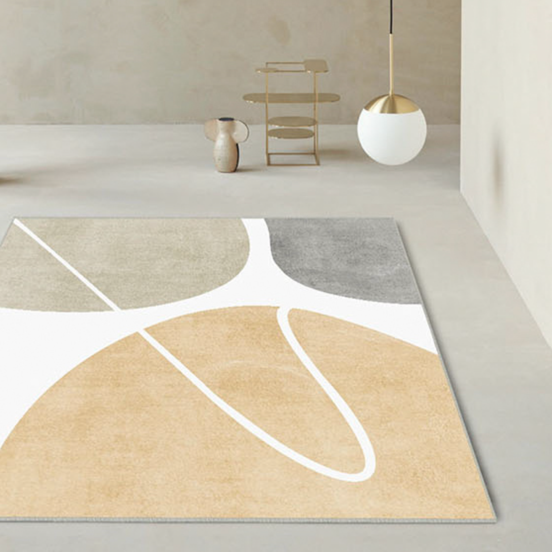 yellow stream square carpet