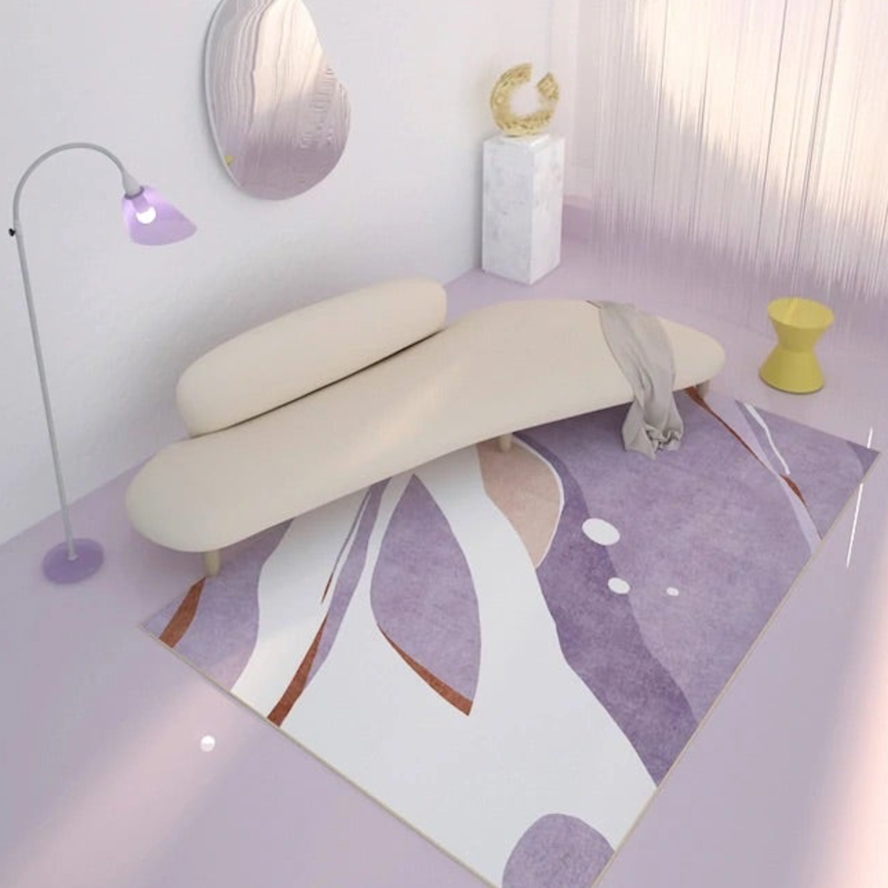 4design purple bubble carpet