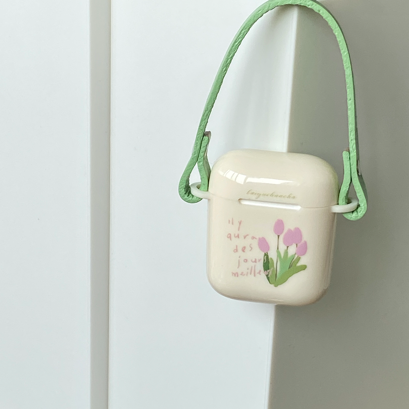 purple tulip Airpods case