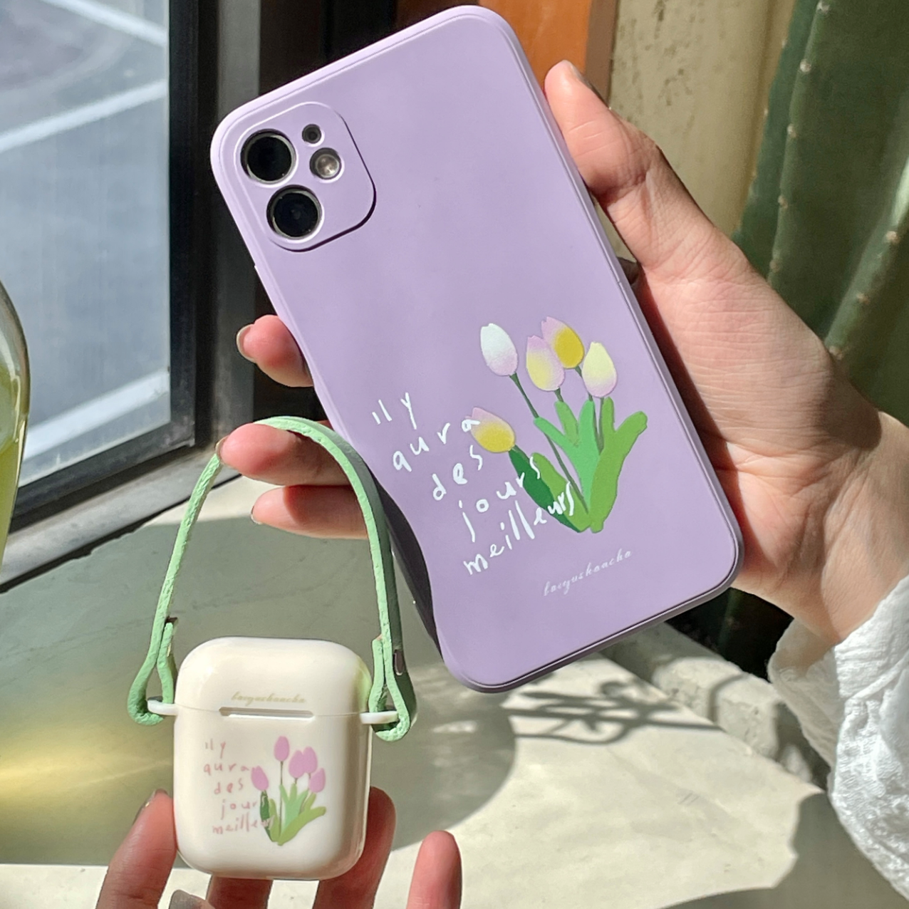 purple tulip iPhonecase