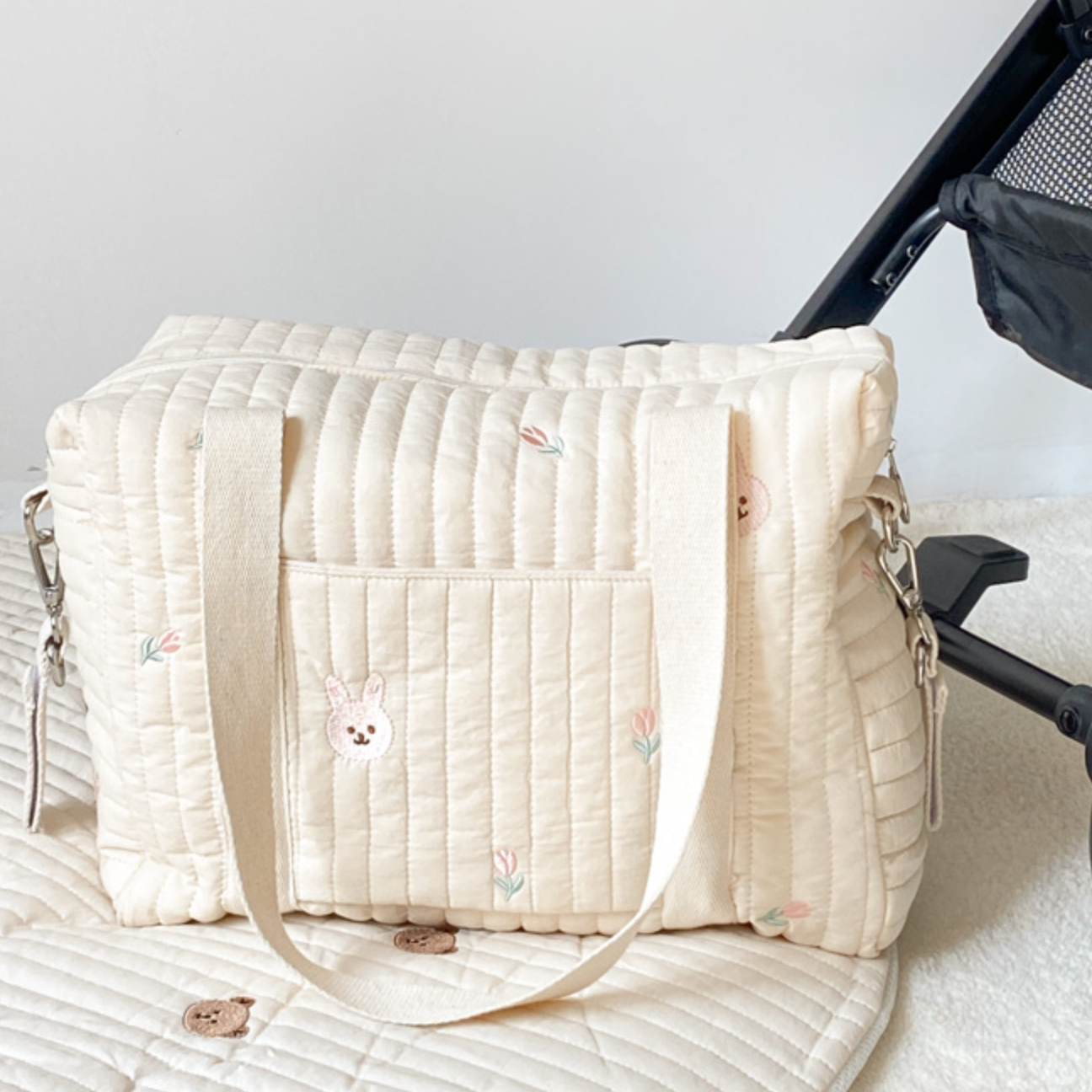 【大人気】3design quilting cotton bag
