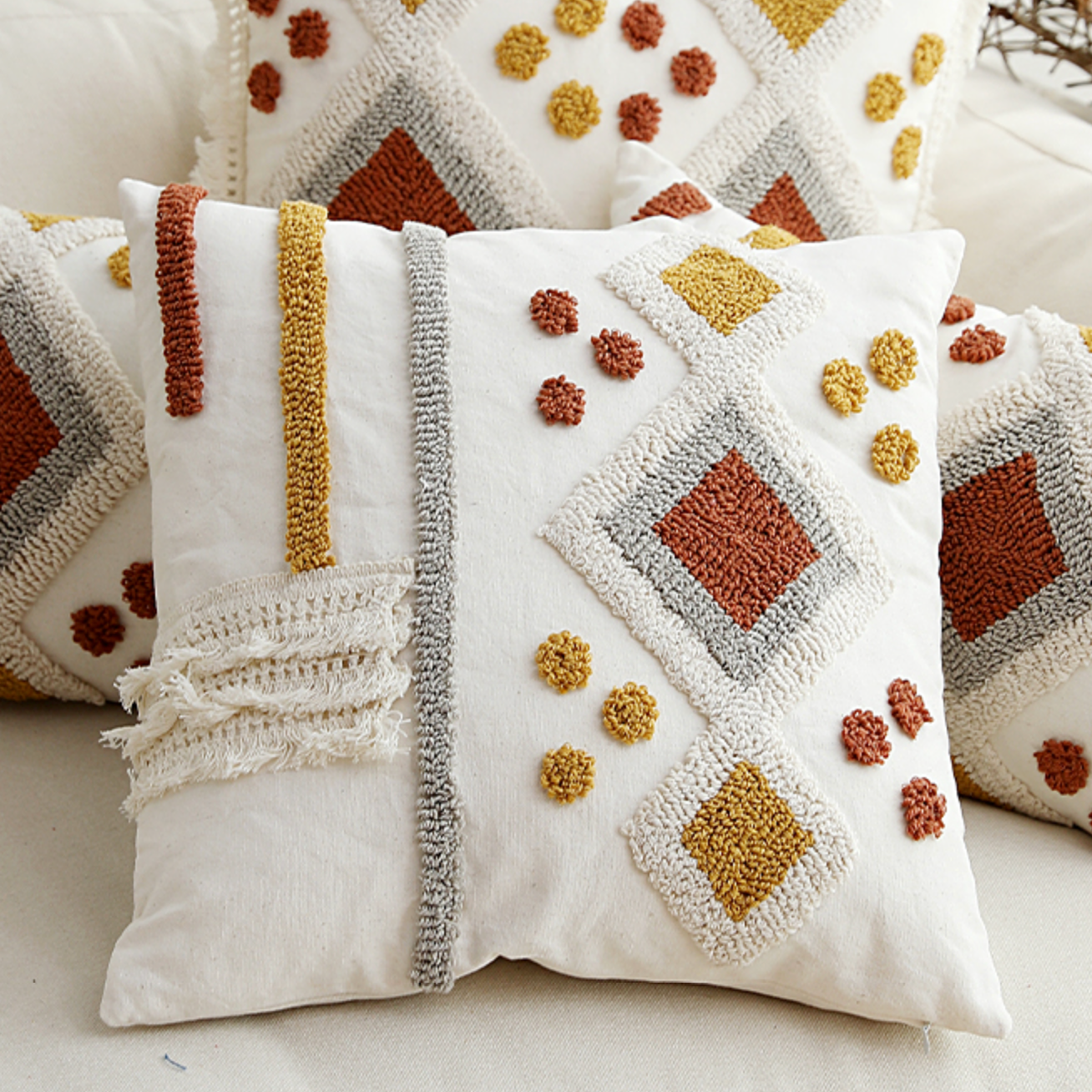 brown color boa cushion