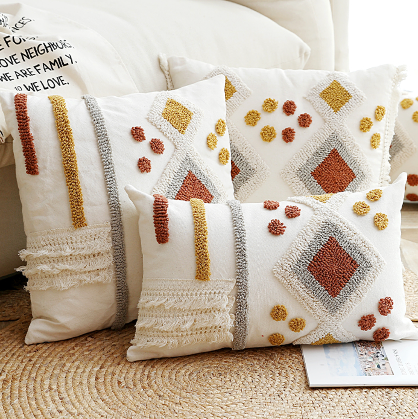 brown color boa cushion