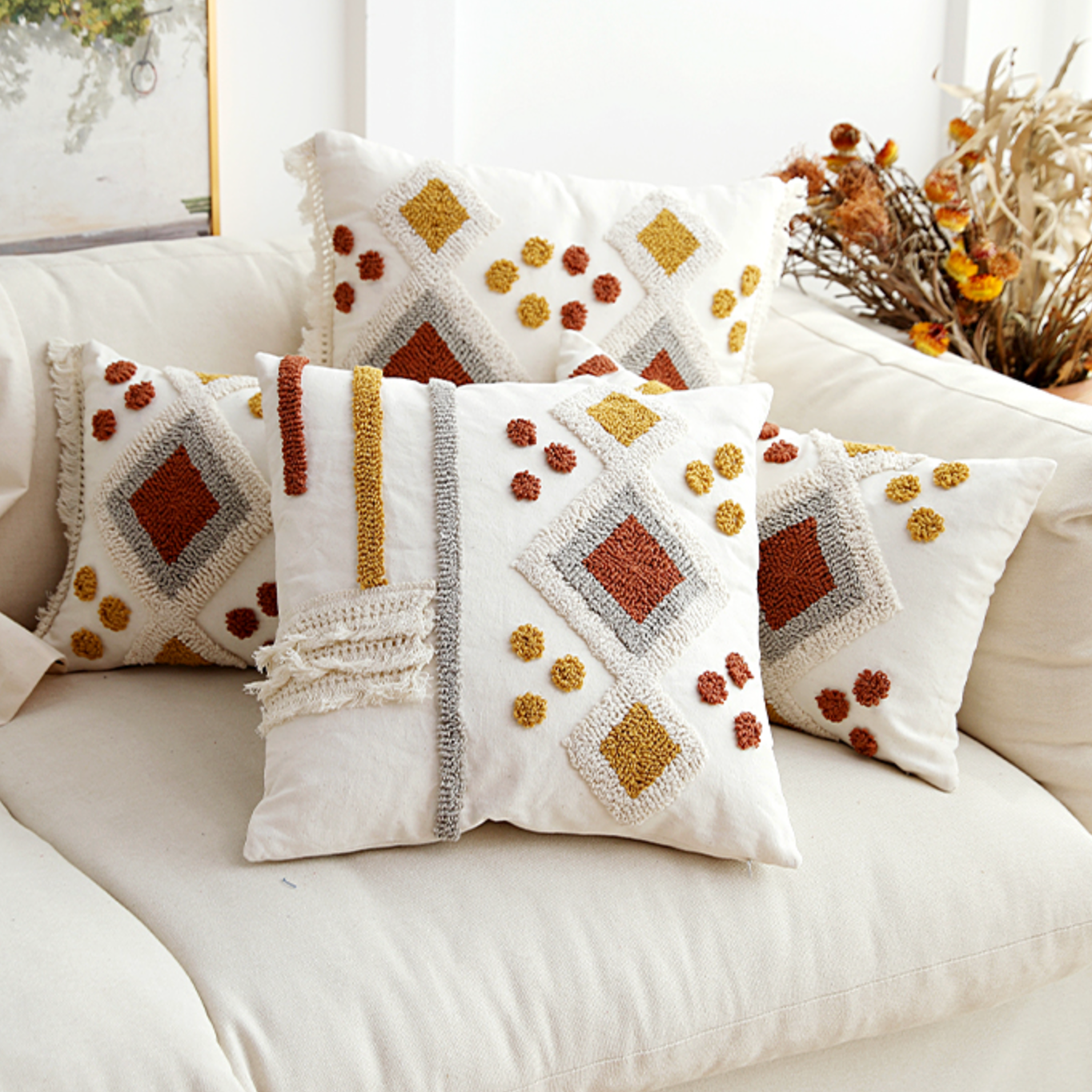 brown color boa cushion