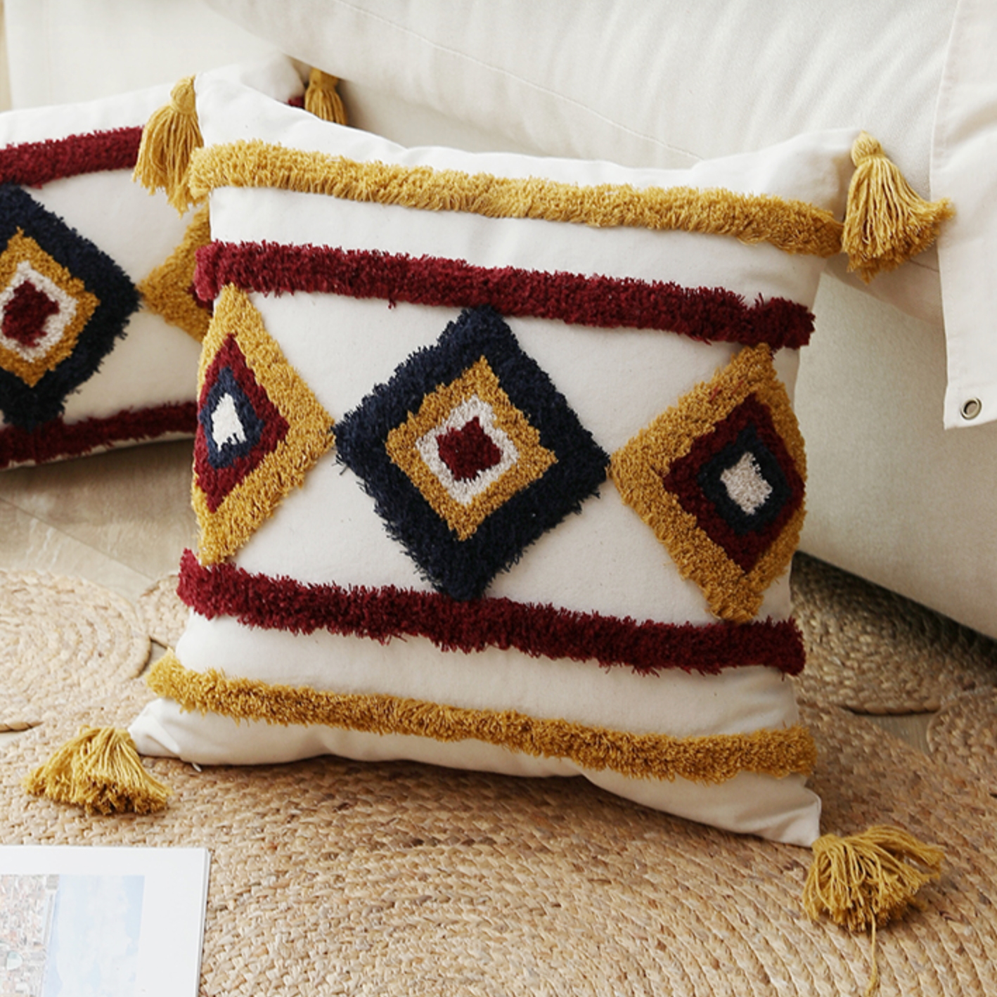 diamond boa cushion