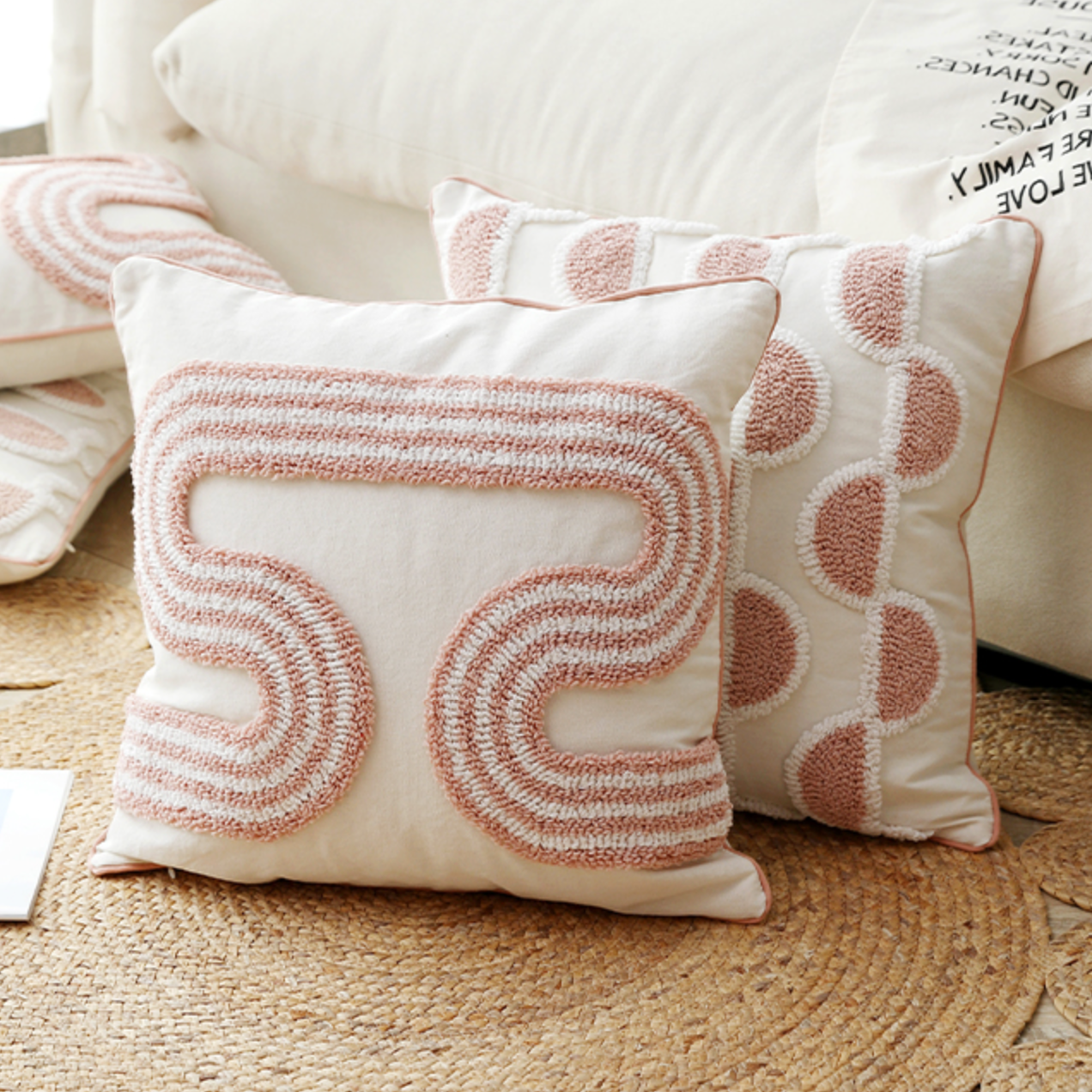 lovely pink boa cushion