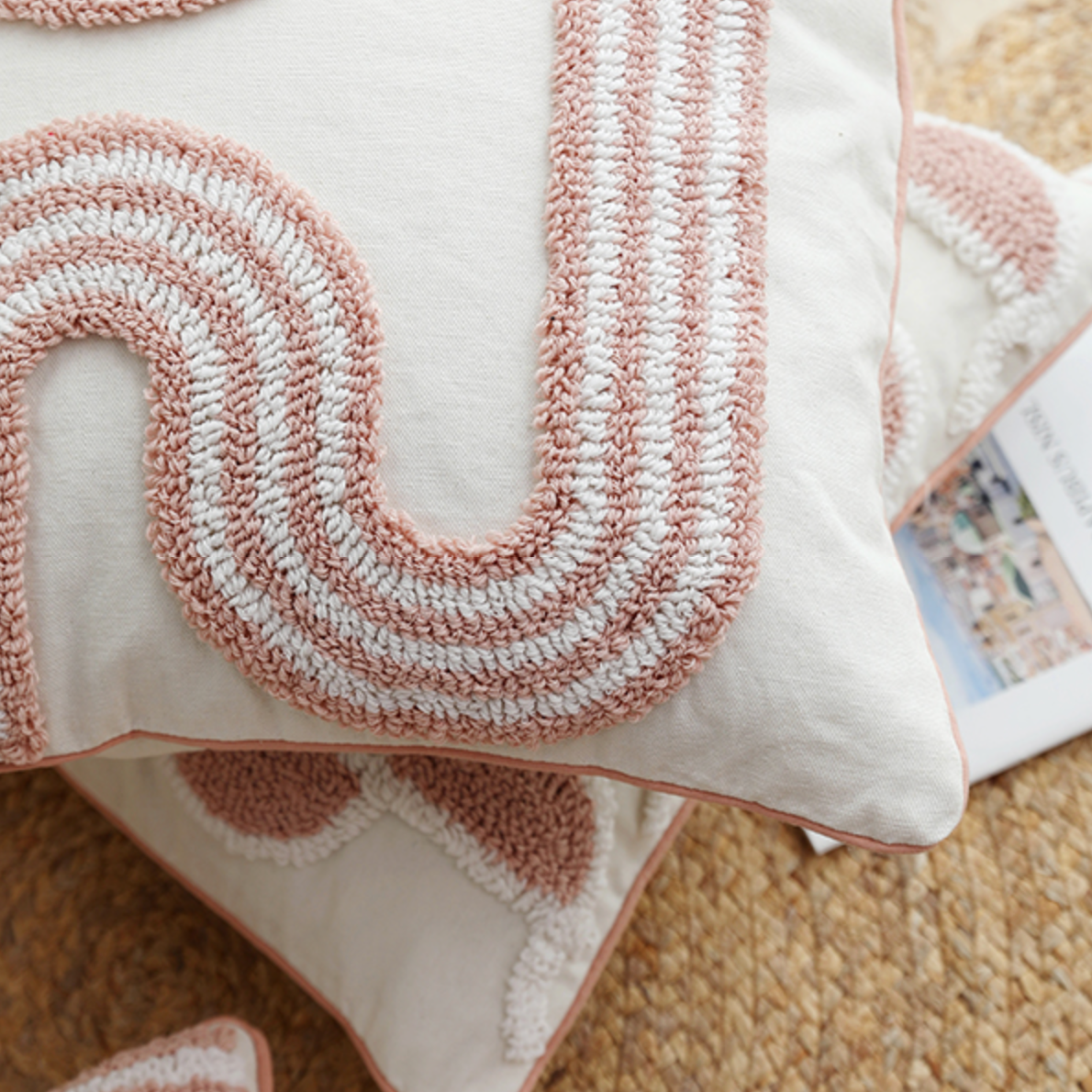 lovely pink boa cushion