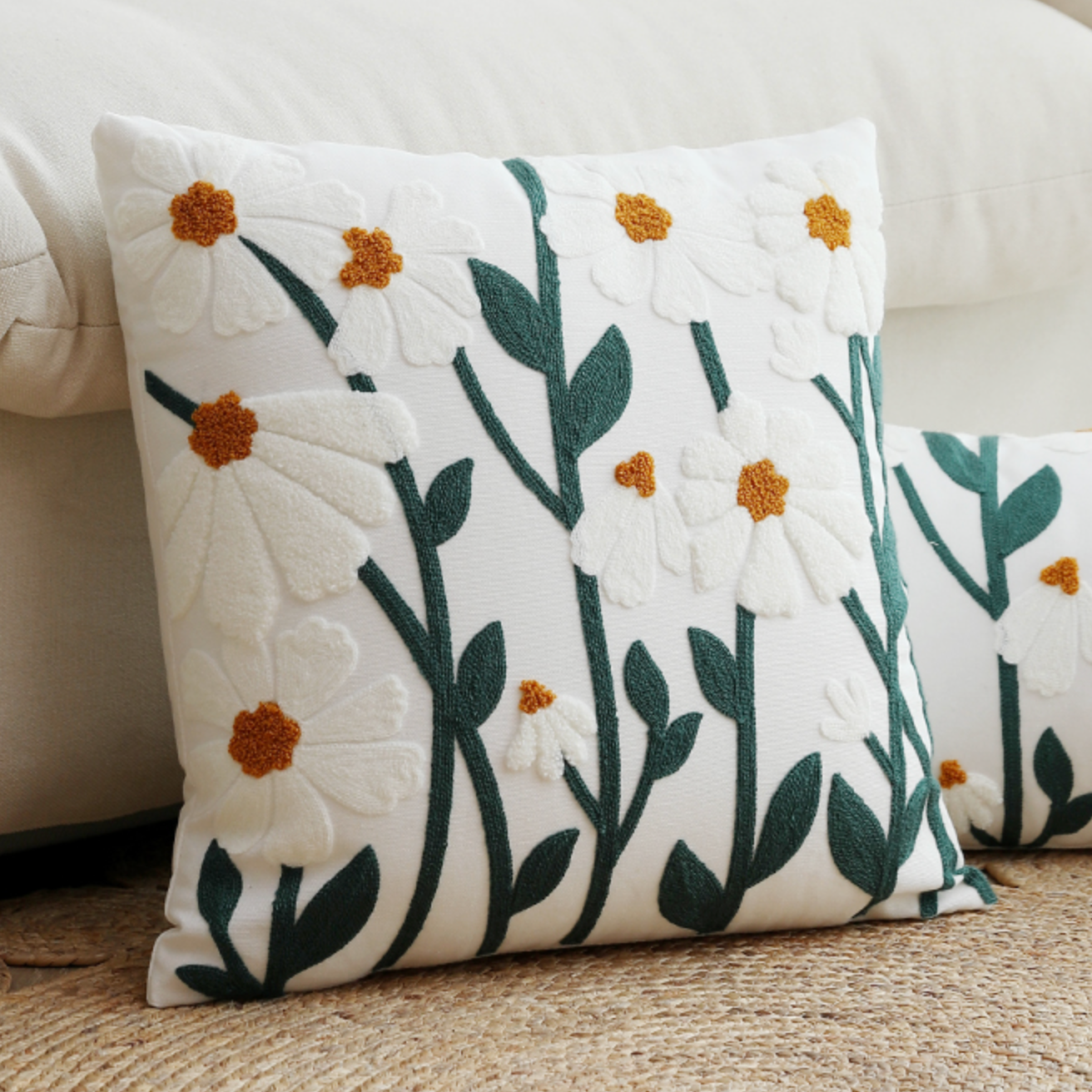 flower garden boa cushion