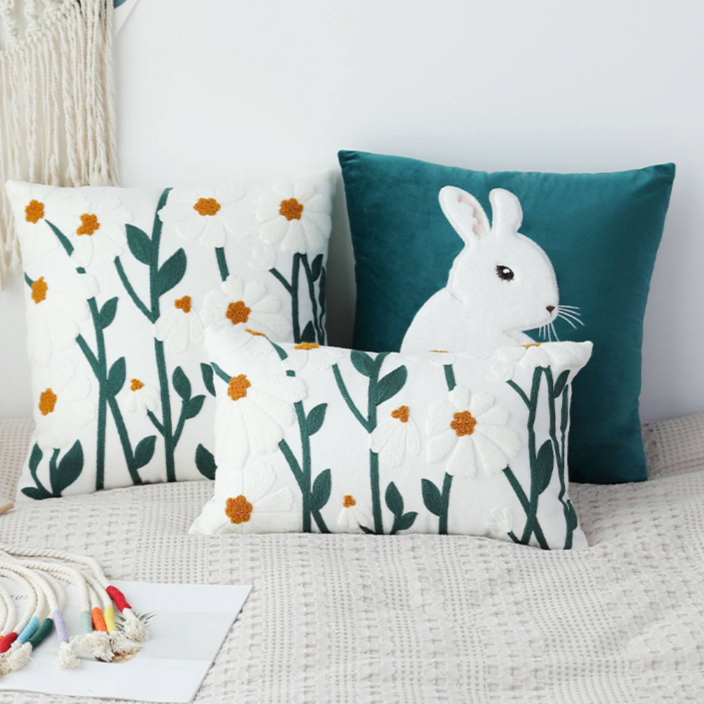 flower garden boa cushion