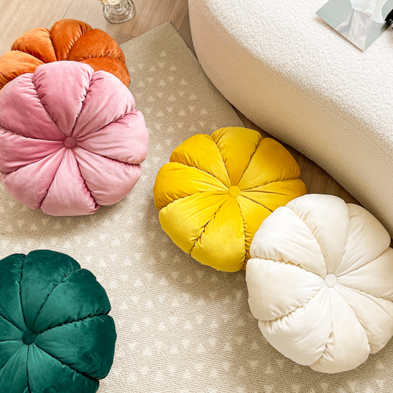 5color colorful pumpkin cushion