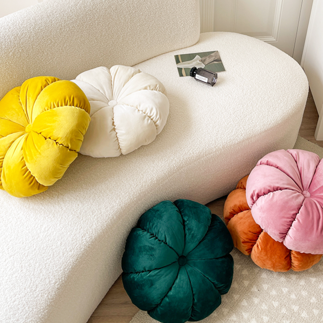 5color colorful pumpkin cushion