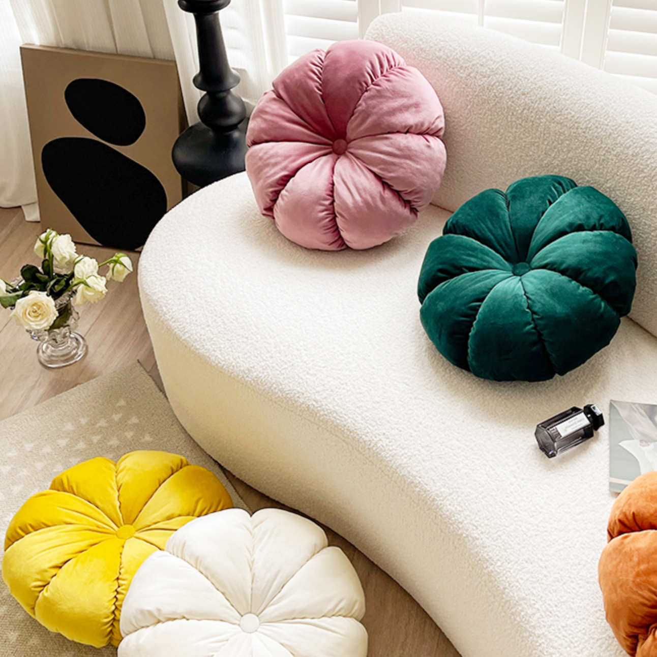 5color colorful pumpkin cushion