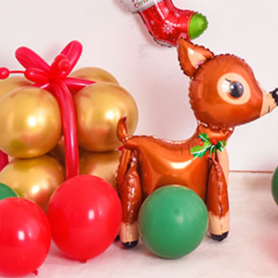 【即納】xmas pink balloon set