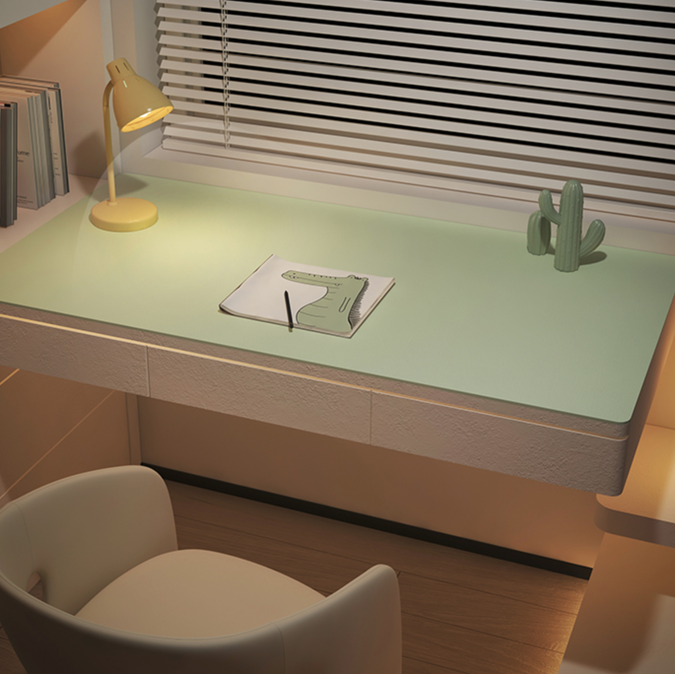 12color simple desk mat