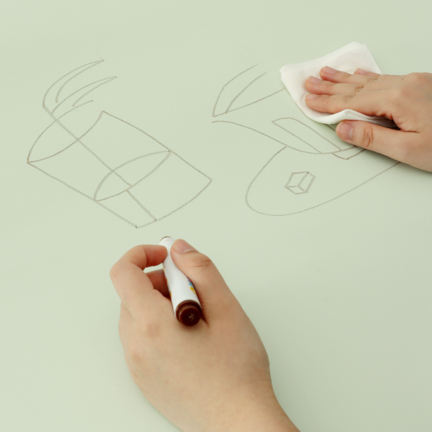 12color simple desk mat