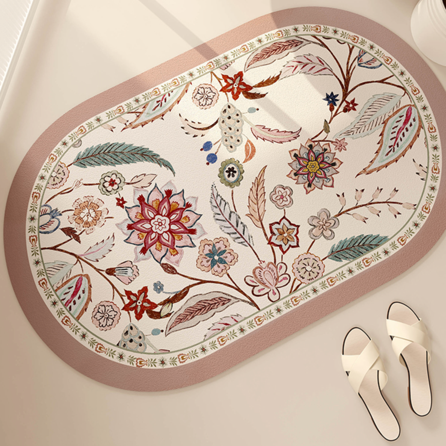 pink cornelia bath mat