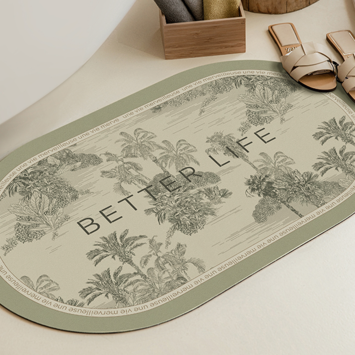 better life green bath mat