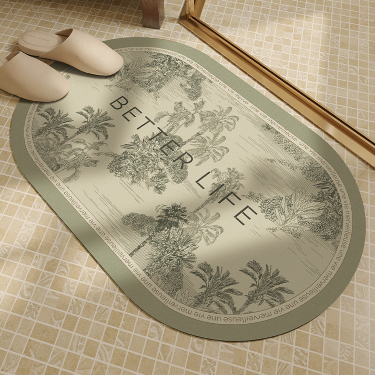 better life green bath mat