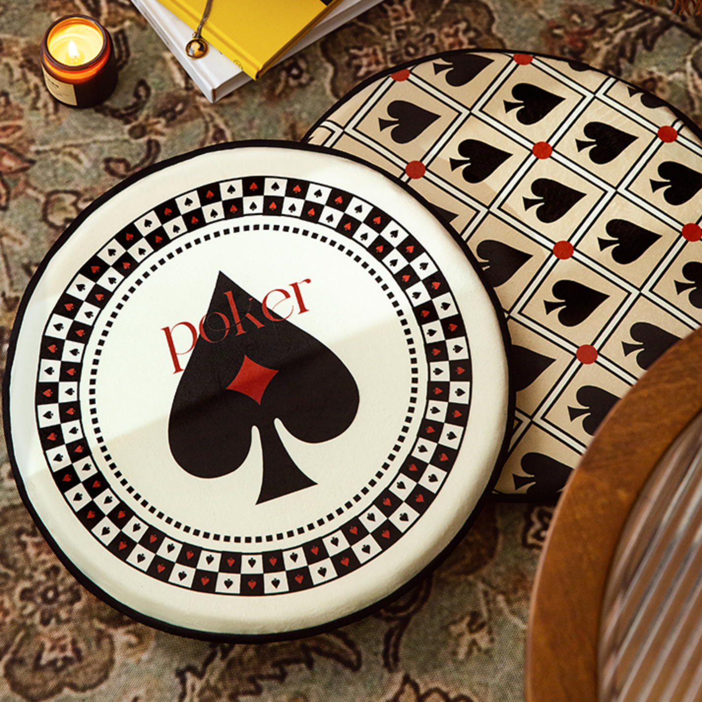 4design poker round cushion