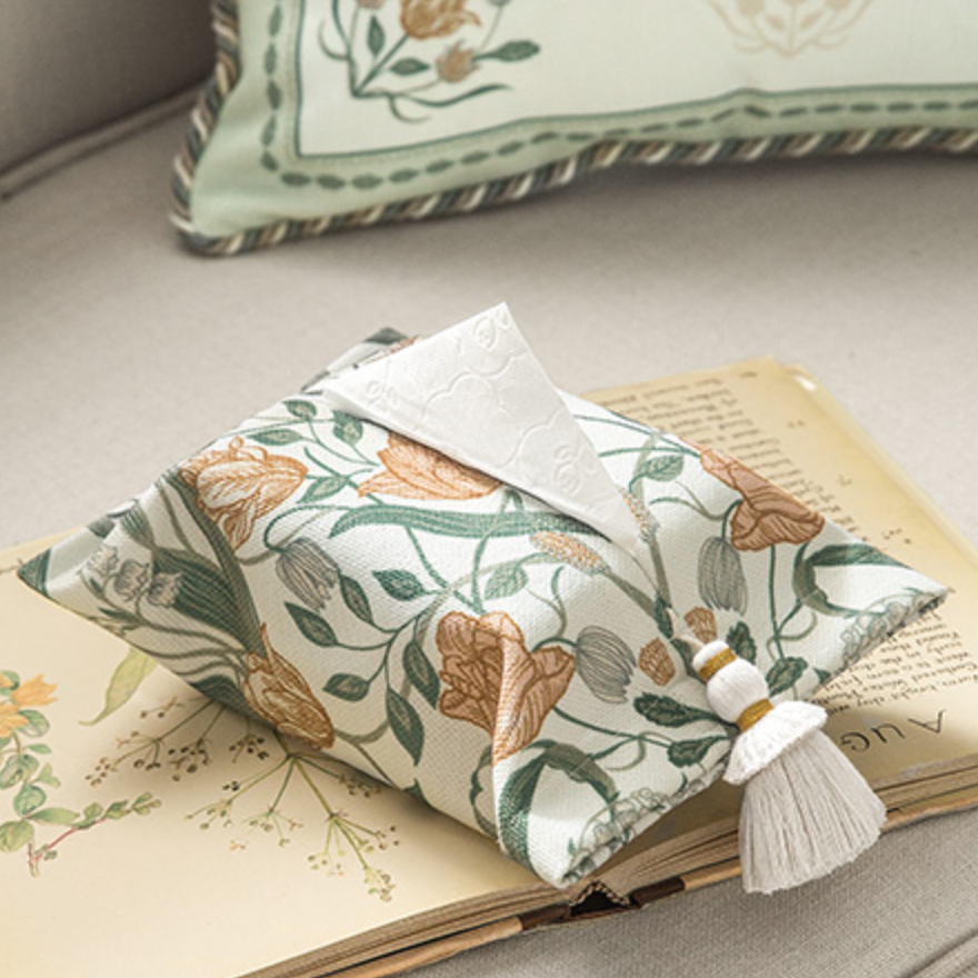 2design orange flower tissue case