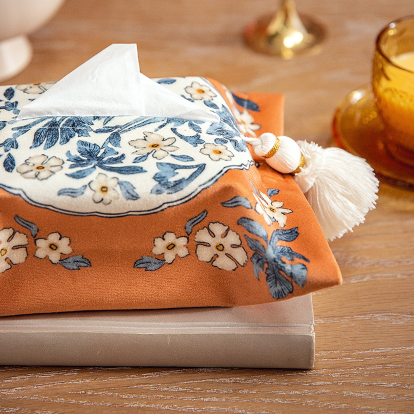 2design orange × blue tissue case