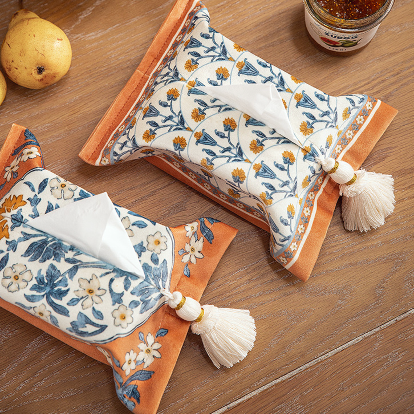 2design orange × blue tissue case