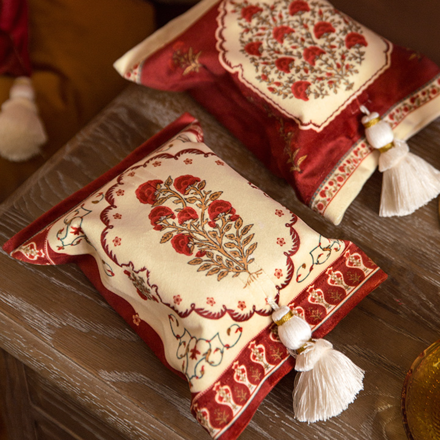 2design polka retro flower tissue case