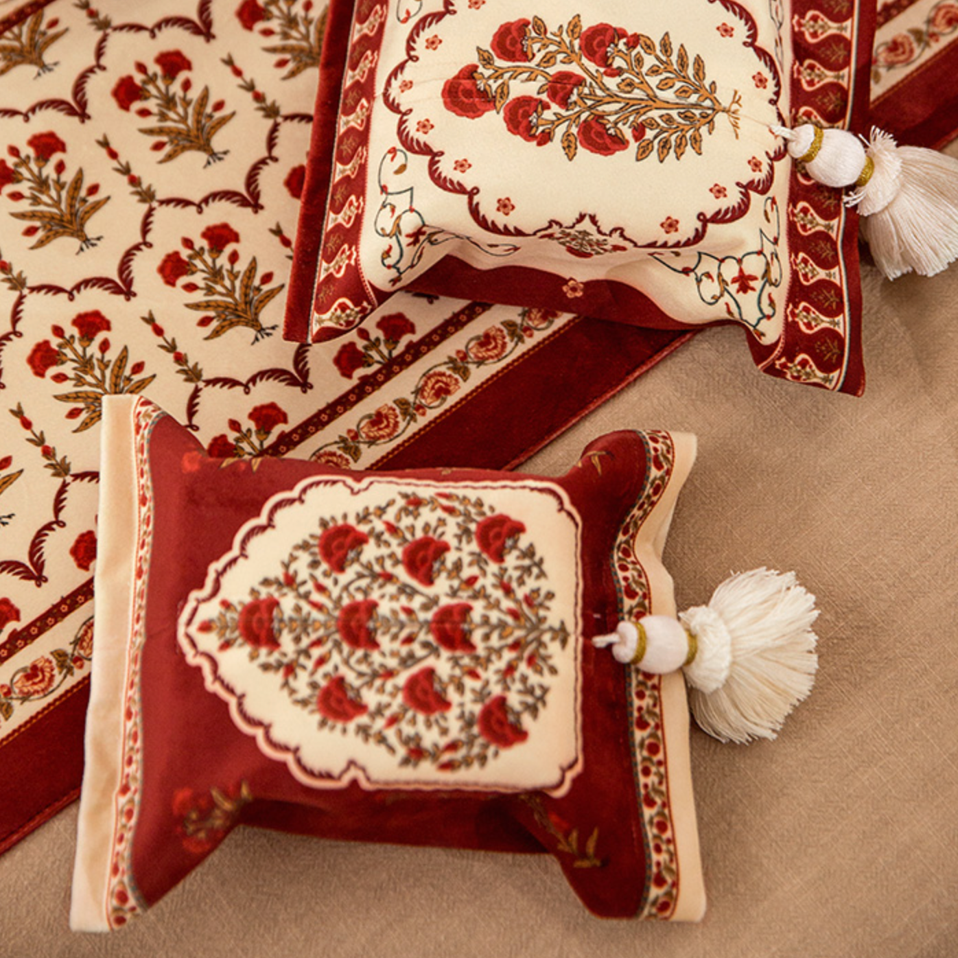 2design polka retro flower tissue case