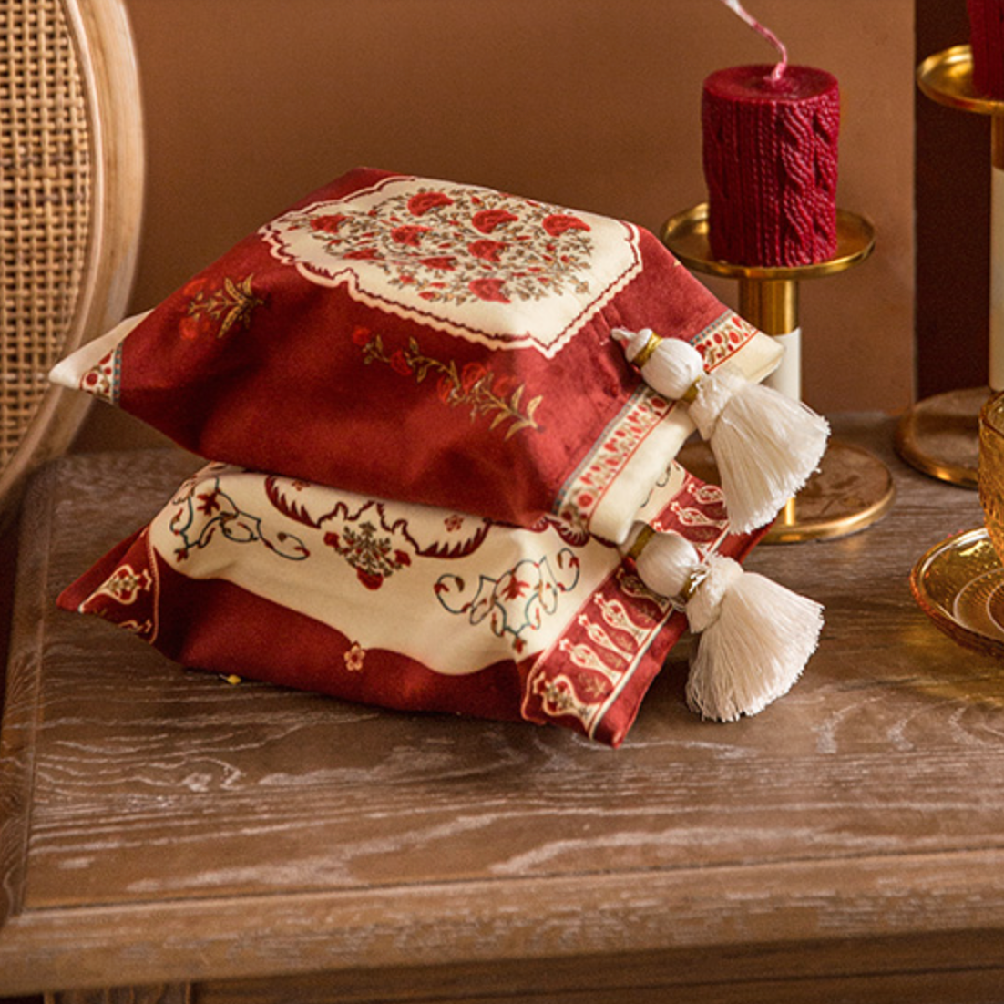 2design polka retro flower tissue case