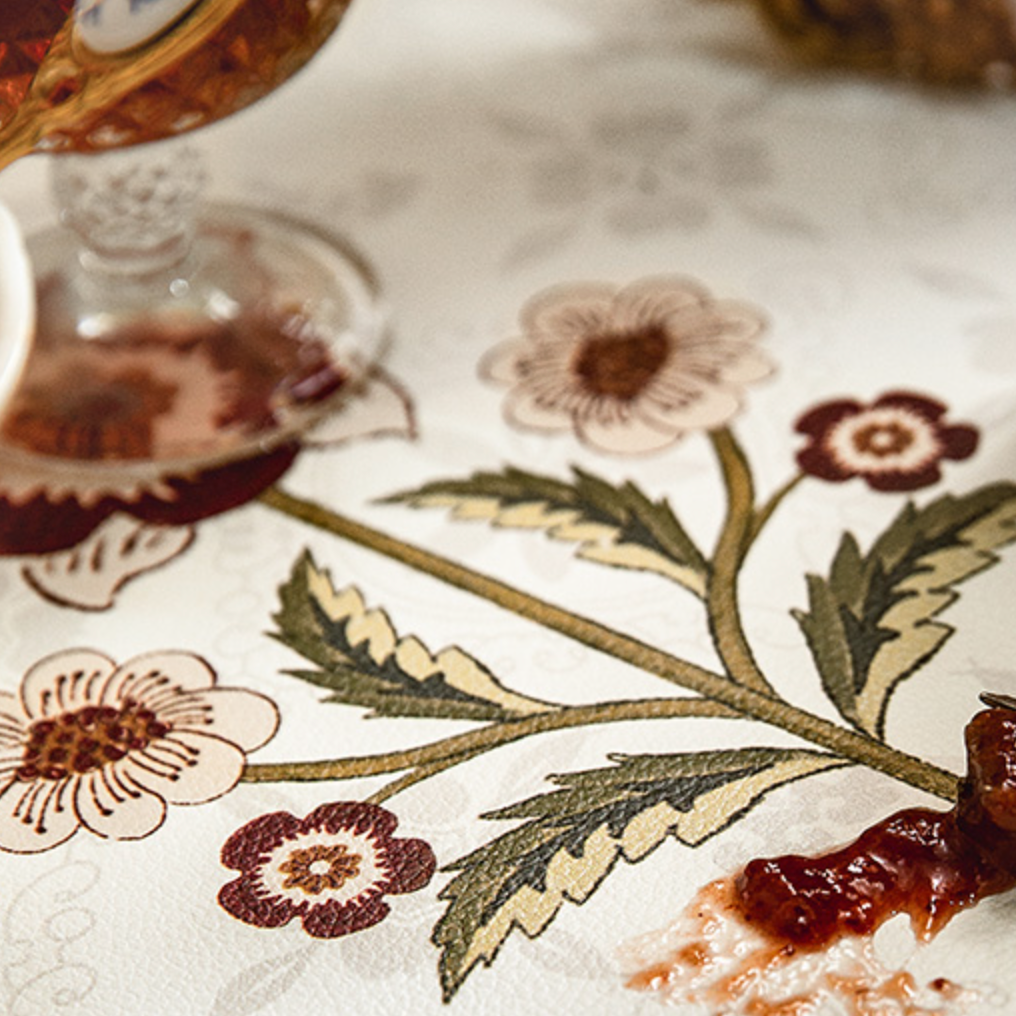 royal blue edge flower place mat