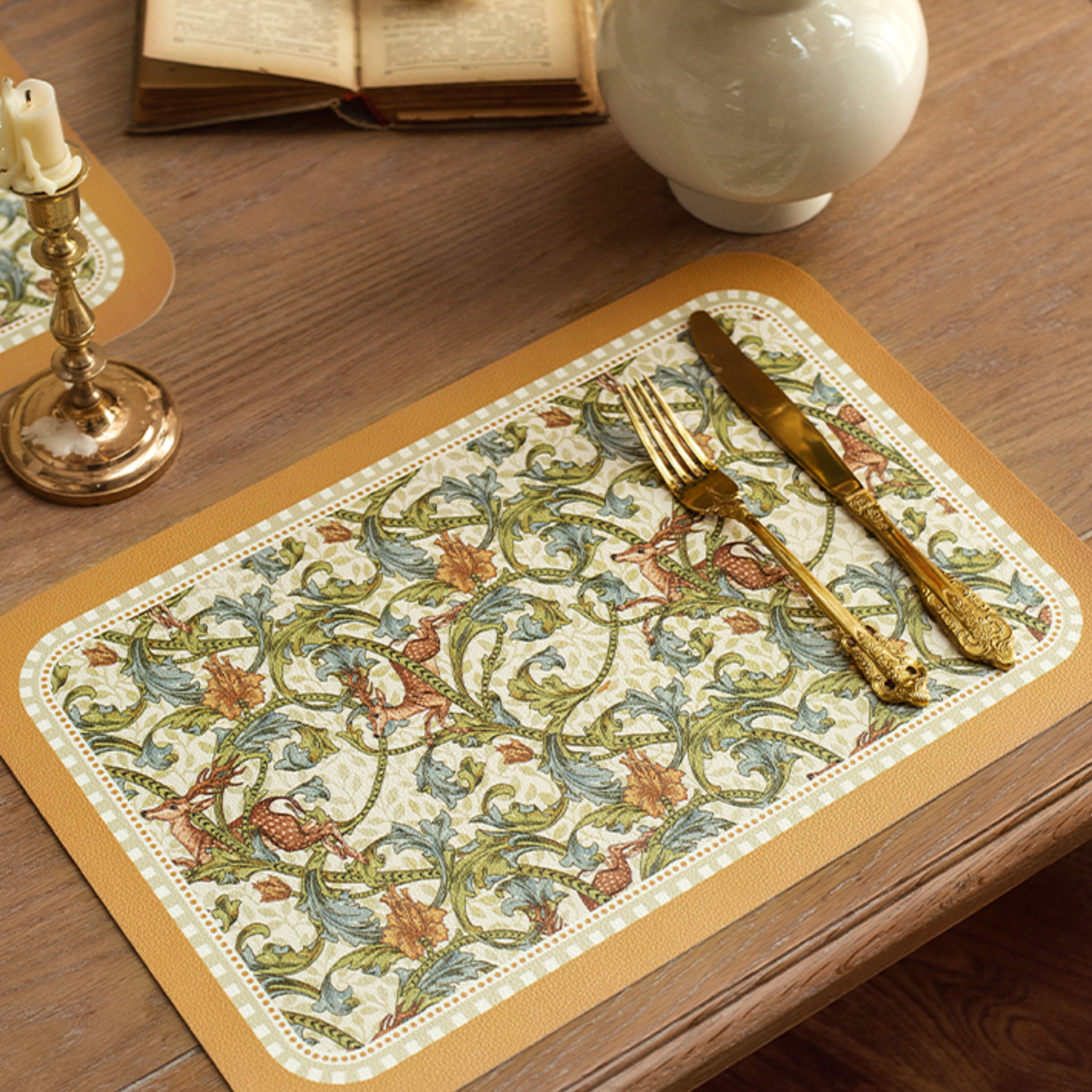 vintage deer place mat