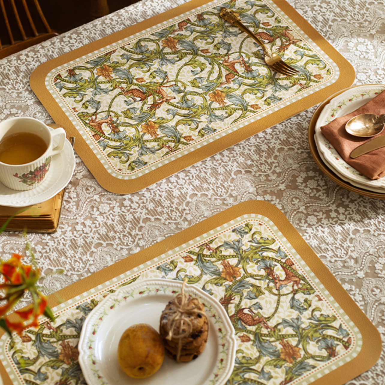 vintage deer place mat