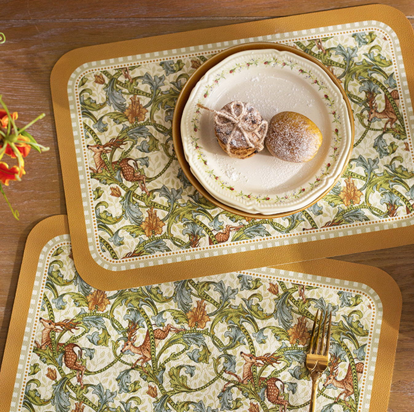 vintage deer place mat