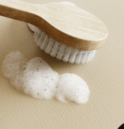 beige elegance logo square sink mat